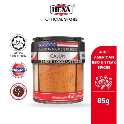 HEXA HALAL American 4IN1 BBQ  Steak Seasoning  85gm BBQ Seasoning  Cajun   Garlic Salt   Lemon Pepper