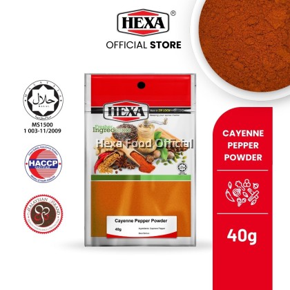 HEXA HALAL Cayenne Pepper Powder (Spicy Rating: 4 - 40,000 SHU) 40gm