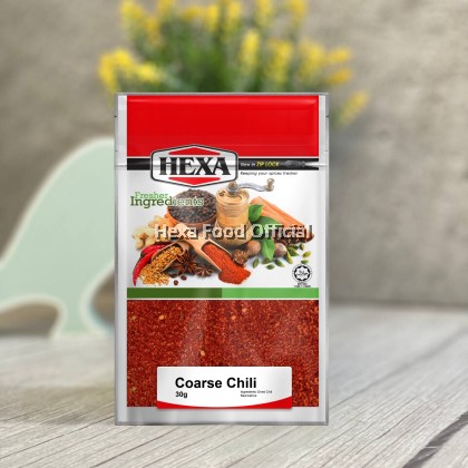 HEXA HALAL Coarse Chili Blend# 101 (3.5mm, Spicy Rating: 2 - 7,000 SHU) 30gm