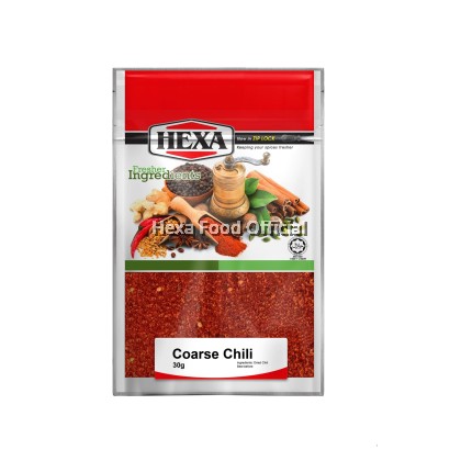 HEXA HALAL Coarse Chili Blend# 101 (3.5mm, Spicy Rating: 2 - 7,000 SHU) 30gm
