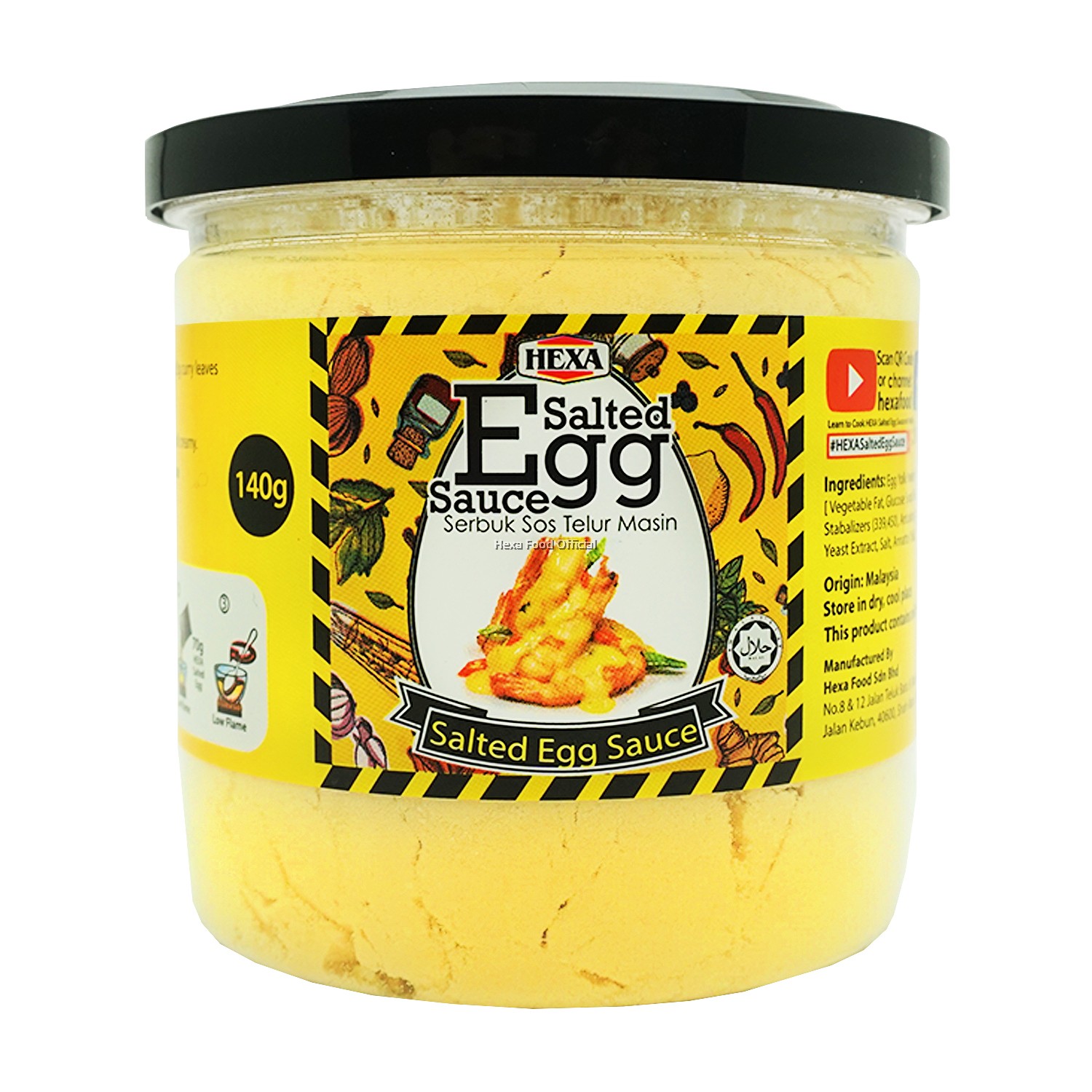 HEXA HALAL Cajun Spice 85gm Salted Egg Sauce Premix 140gm