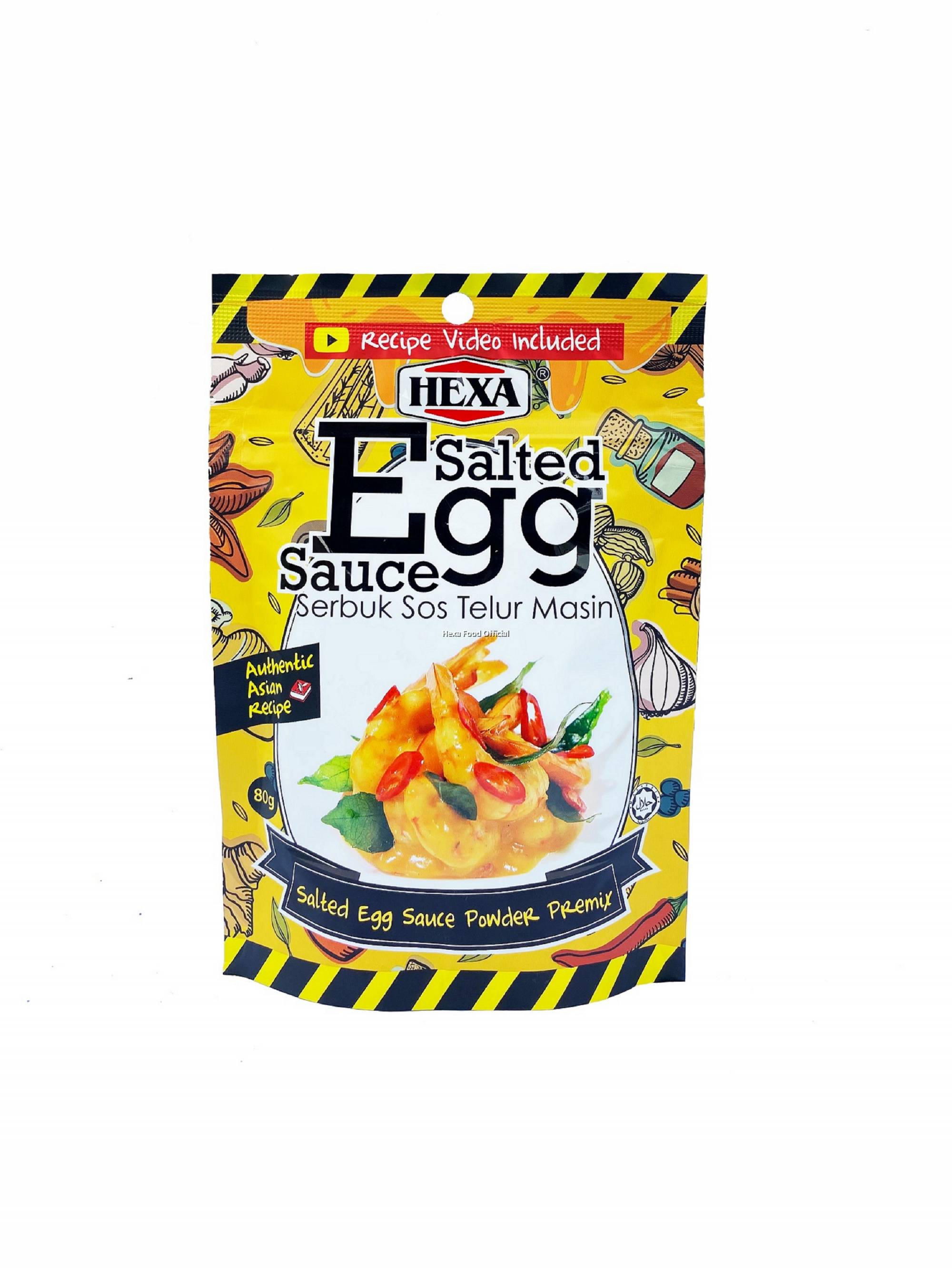 HEXA Salted Egg Fish Skin Chips 100gm High Quality + HALAL Salted Egg