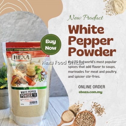 HEXA HALAL White Pepper Powder 500gm Food Service Packaging