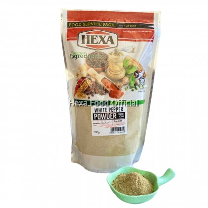 HEXA HALAL White Pepper Powder 500gm Food Service Packaging
