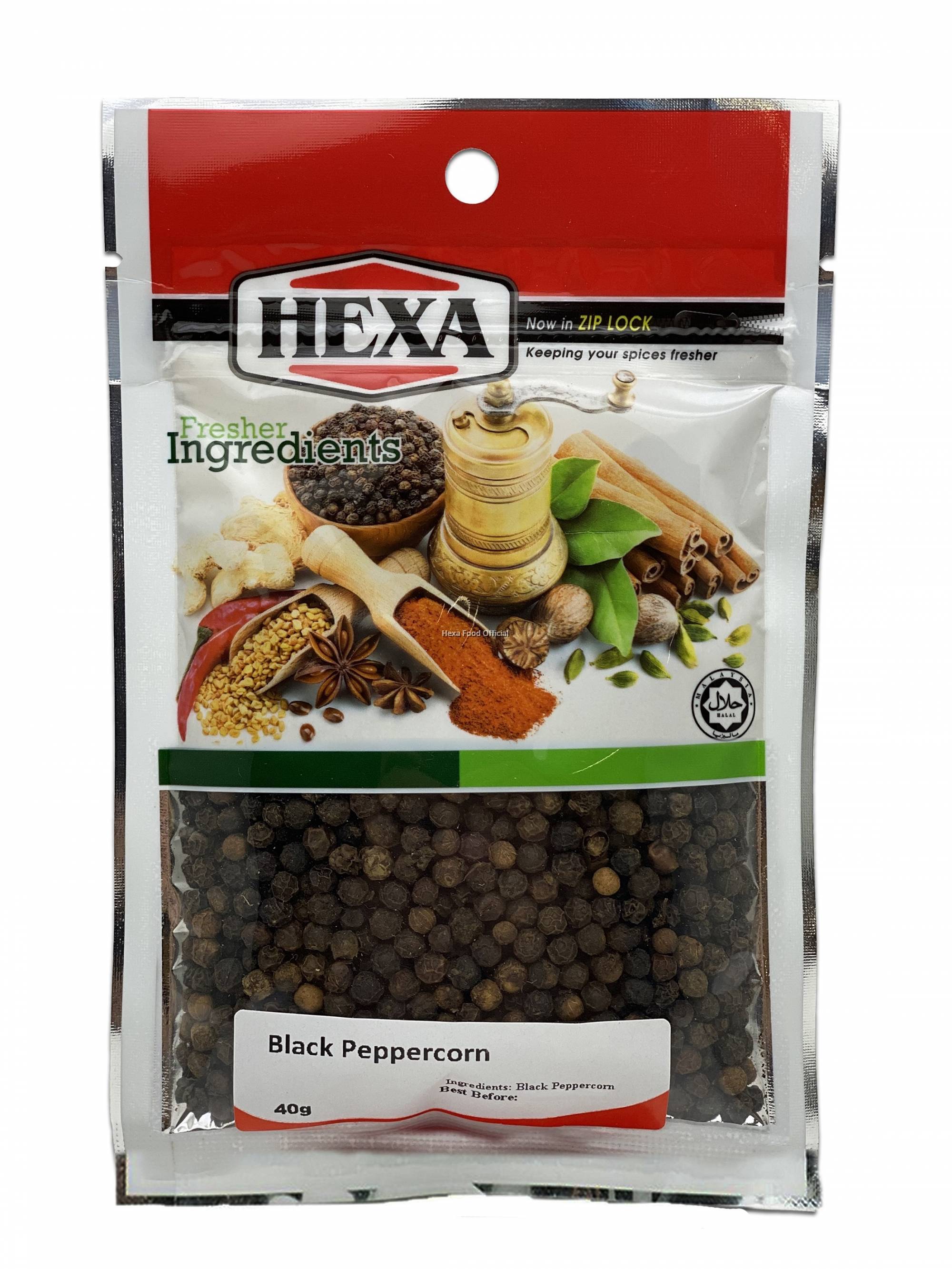 HEXA HALAL Black Peppercorn 40gm