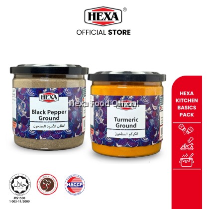 HEXA Black Pepper Powder 200gm + HEXA Turmeric Powder 180gm SET HEXA Black Pepper Powder 200gm + HEXA Turmeric Powder 180gm SET