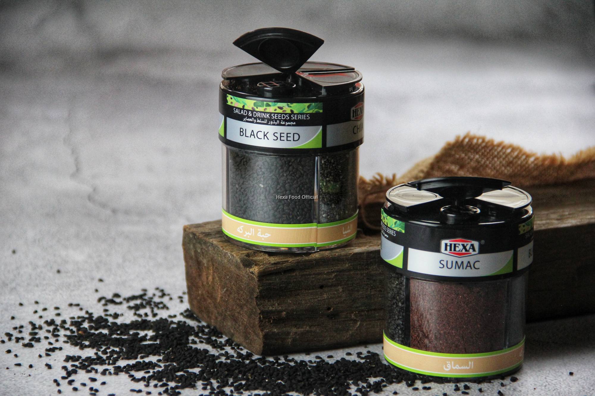 HEXA HALAL Salad & Drinks 4 IN 1 Seed Series 70gm Chia / Basil / Sumac