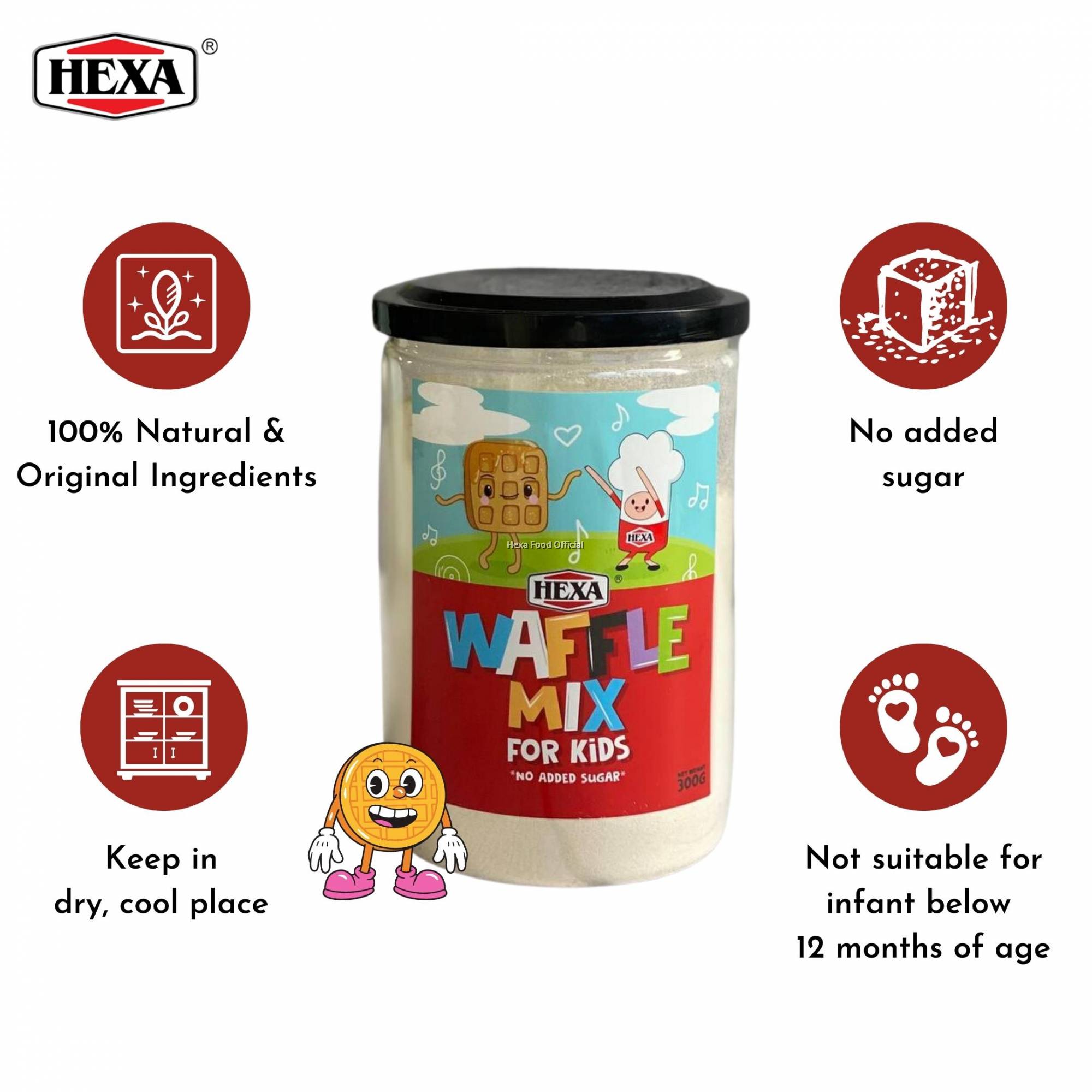 HEXA HALAL Waffle Mix 300gm