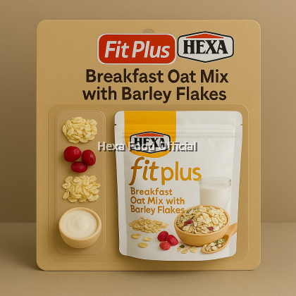 HEXA Fit Plus Breakfast Oat Mix with Barley Flakes 250gm HEXA Fit Plus Breakfast Oat Mix with Barley Flakes 250gm